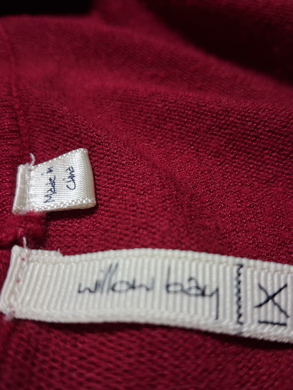 Open-Front Raspberry Colored Women's Cardigan Sweater - Picture 2 of 4
